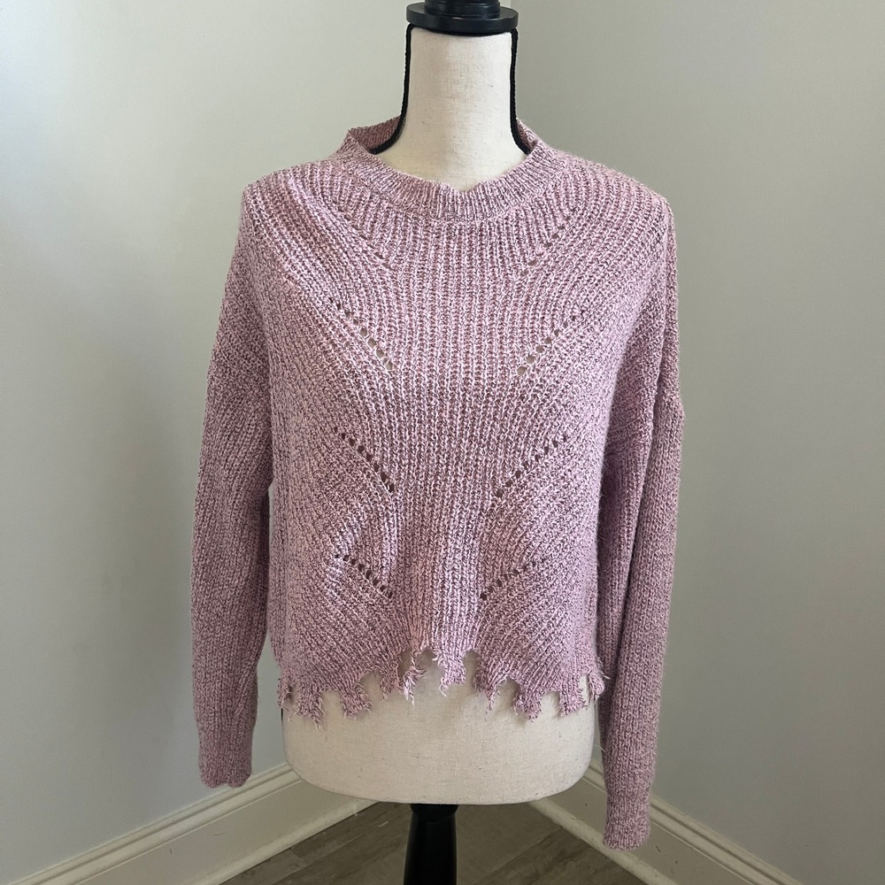 Pink Fairy Grunge Sweater size XS Crew Knit Soft Layer‎ Edgy Pullover Festival
